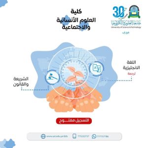 #التسجيل_مفتوح في كلية العلوم الإنسانية والاجتماعية – جامعة العلوم والتكنولوجيا-اب