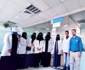 زيارة طلبة المختبرات لمستشفى الجامعة بصنعاء