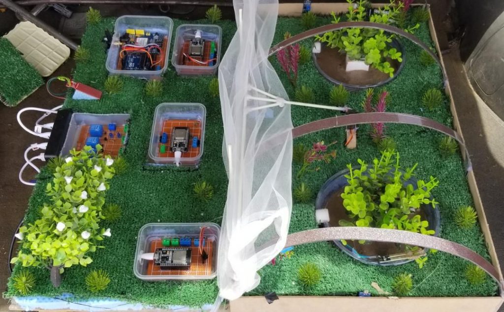 مناقشة مشروع تخرج بكلية الهندسة: نظام مزرعة ذكية باستخدام شبكة لاسلكية