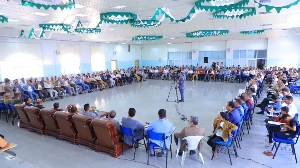 جامعة العلوم والتكنولوجيا تقيم لقاءاً موسعاً لمعايدة منتسبيها عقب إجازة عيد الاضحى المبارك 